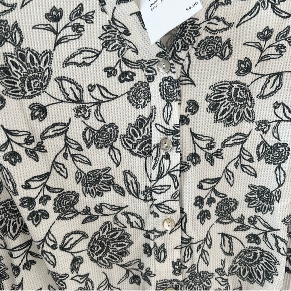 BOBEAU Floral Button Up Tie Front - Picture 10 of 12